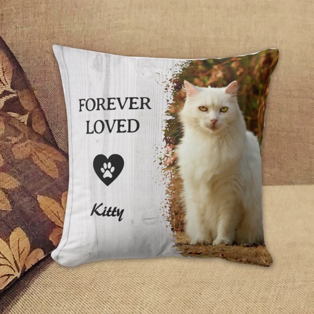Cojín decorativo de fotos de gato para siempre ado (Subido por el creador)