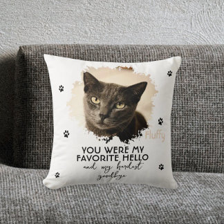 Cojín decorativo de fotos de gatos personalizado
