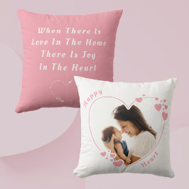 Cojín decorativo de fotos de Personalizado del cor