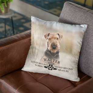 Cojín decorativo de fotos en memoria de perros