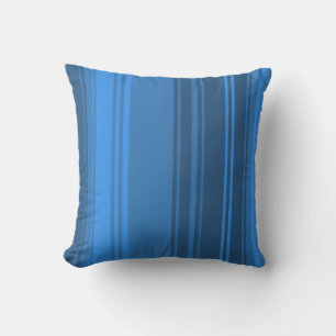 Cojín decorativo de franjas retro azules