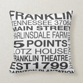 Cojín decorativo de Franklin Tennessee