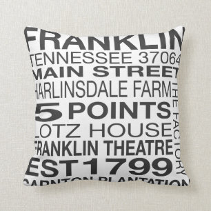 Cojín decorativo de Franklin Tennessee