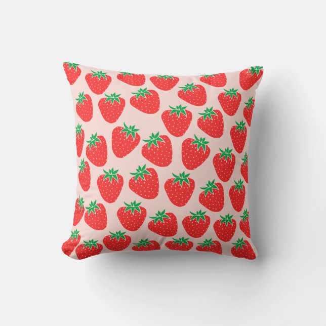 Cojín decorativo de fresas curas (Anverso)