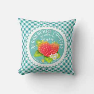 Cojín decorativo de Fresas Verde azuladas de Gingh