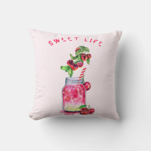 Cojín decorativo de fruta fresca de cerezo de Guay