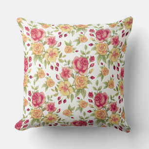 Cojín decorativo de fusión floral