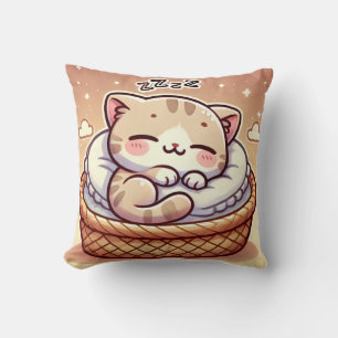Cojín decorativo de gatito lindo - Énfasis suave y