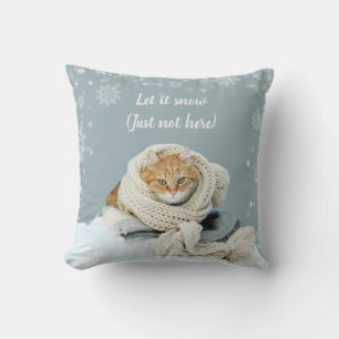 Cojín decorativo de gato de nieve