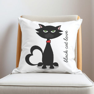 Cojín decorativo de gato de Personalizado blanco y