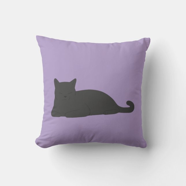 Cojín decorativo de gato durmiente (Anverso)