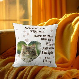 Cojín decorativo de gato en memoria de personaliza