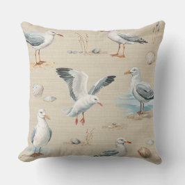 Cojín decorativo de gaviota costera