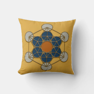 Cojín decorativo de Geometría Sagrada del Cubo de