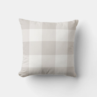 Cojín decorativo de Gingham Tan sobredimensionado