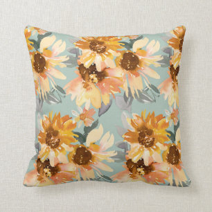 Cojín decorativo de girasoles acuáticos