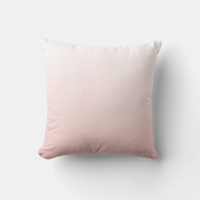 Cojín decorativo de gradiente de cuarzo Rosa (Anverso)