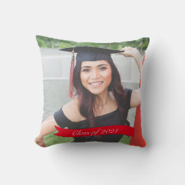 Cojín decorativo de graduación fotográfica persona
