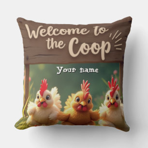Cojín decorativo de granja - Bienvenidos a la cita
