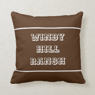 Cojín decorativo de granja o rancho personalizado