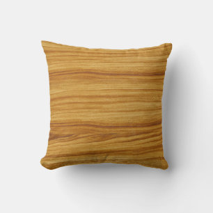 Cojín decorativo de grano de madera clara