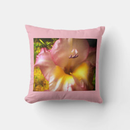 Cojín decorativo de guijarros morados con flores r