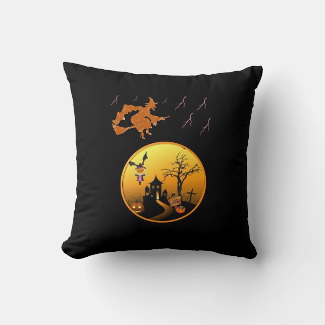 Cojín decorativo de Halloween (Anverso)
