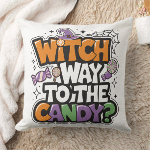 Cojín decorativo de Halloween - ¿Camino de Brujas 
