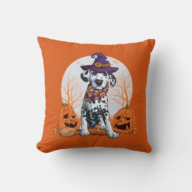 Cojín decorativo de Halloween Dalmatian (Anverso)