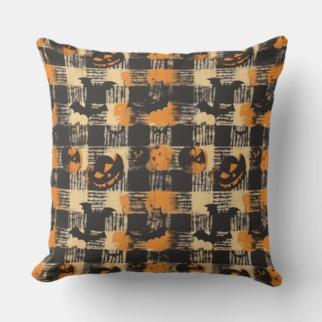 Cojín decorativo de Halloween de Moda espeluznante (Anverso)
