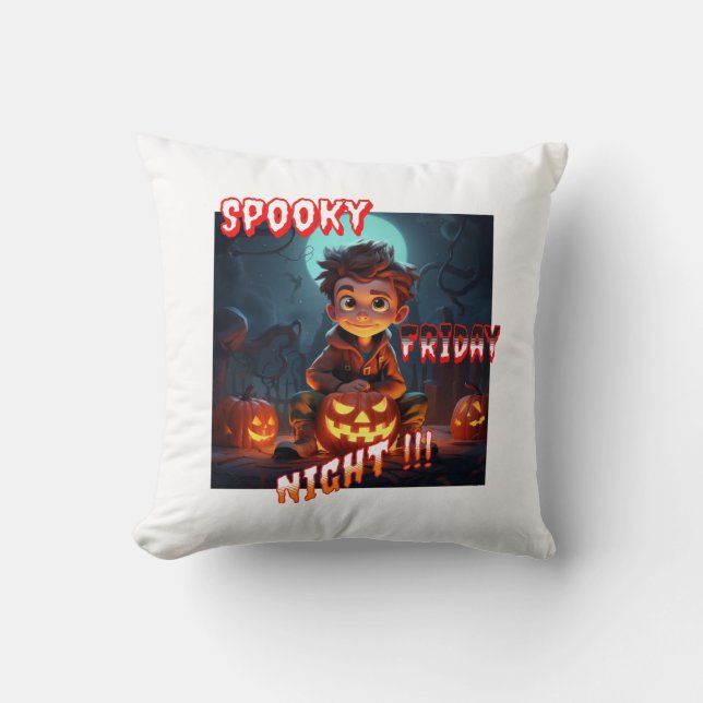 Cojín decorativo de Halloween de Spook Friday (Anverso)