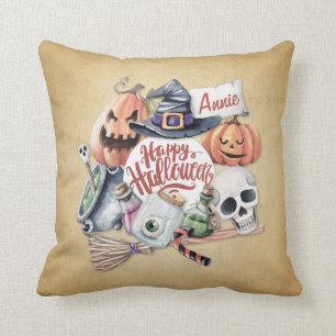 Cojín decorativo de Halloween Feliz Personalizado