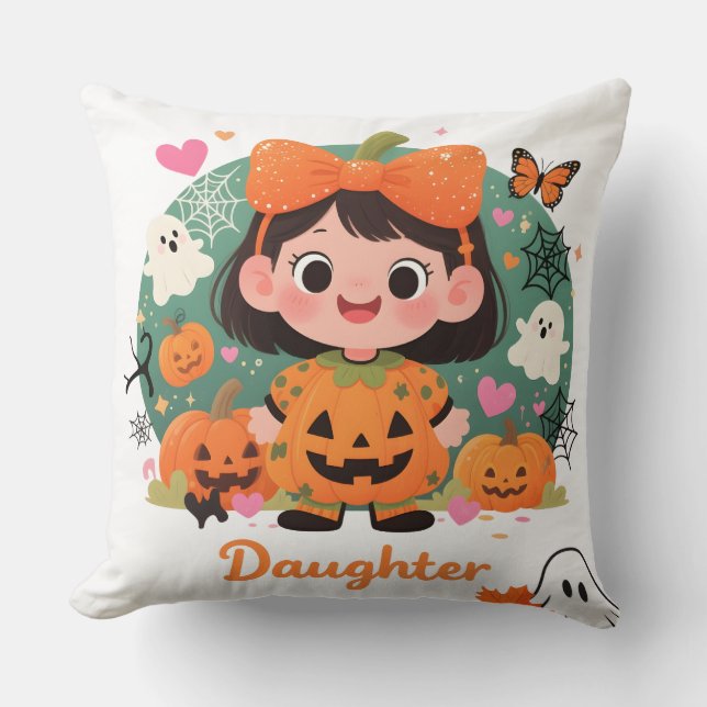 Cojín Decorativo de Halloween para Niña (Anverso)
