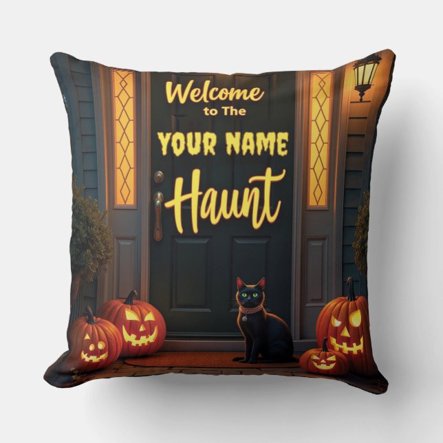 Cojín decorativo de Halloween personalizado (Anverso)