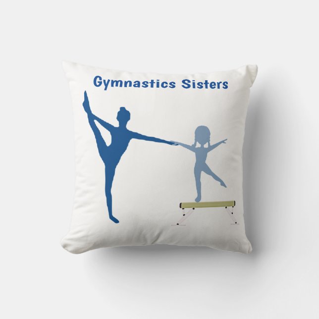 Cojín decorativo de hermanas de gimnasia (Anverso)