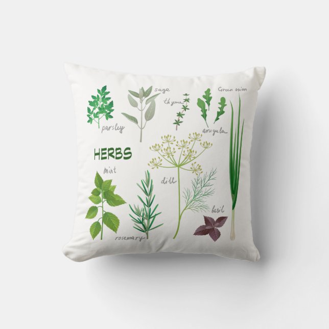 Cojín decorativo de hierbas variadas (Anverso)