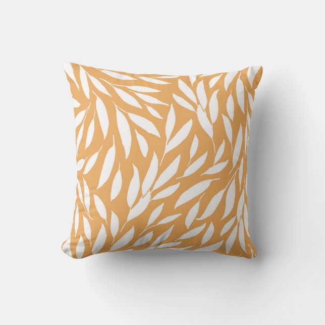 Cojín decorativo de hoja abstracta (Anverso)
