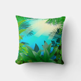 Cojín decorativo de hojas tropicales