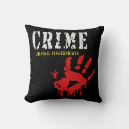 Cojín decorativo de huellas dactilares delictivas