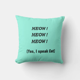 Cojín decorativo de humor para gatos