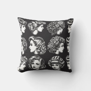 Cojín decorativo de Ilustracion de peinados de las