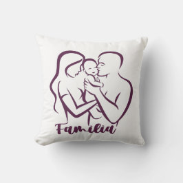 Cojín decorativo de ilustracion familiar