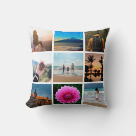 Cojín decorativo de imágenes de nueve Personalizad