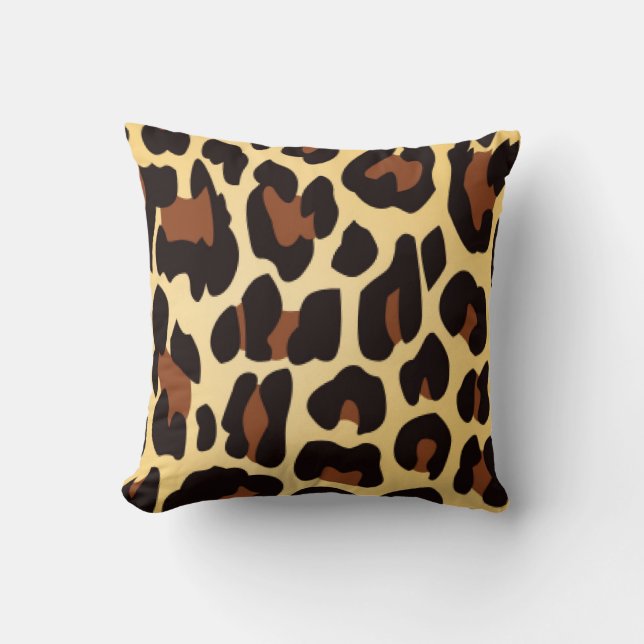 Cojín decorativo de impresión Cute Leopard (Anverso)