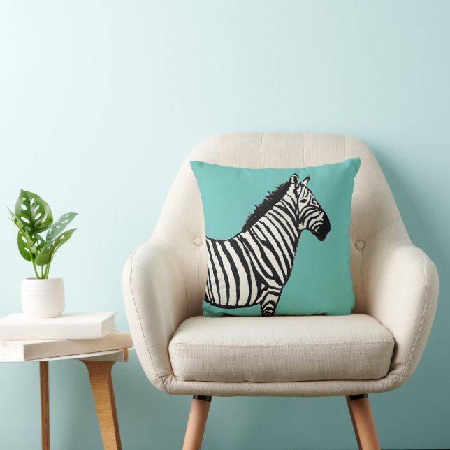 Cojín decorativo de impresión de animales Zebra Sa (Silla)