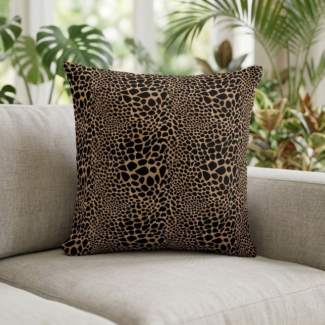 Cojín decorativo de impresión de chitas grandes y  (Animal Print Pillow)