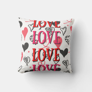 Cojín decorativo de impresión de frases de "amor"