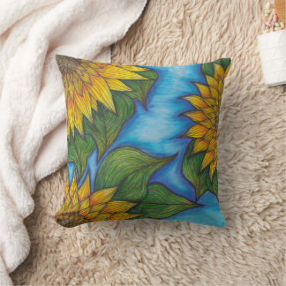 Cojín decorativo De Impresión De Girasol Para El S