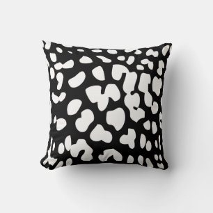 Cojín decorativo de impresión de leopardo blanco y