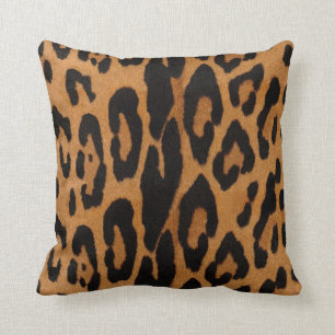 Cojín decorativo de impresión de leopardo, camel